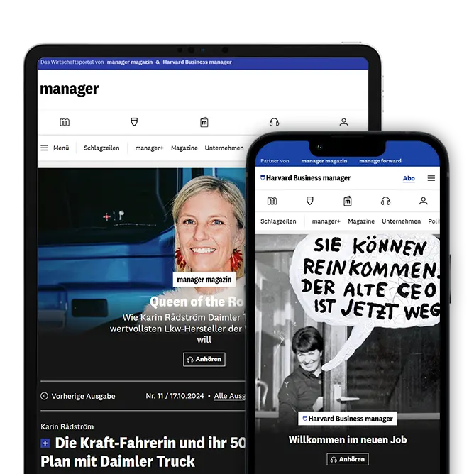 Das gemeinsame Digitalangebot von manager magazin und Harvard Business manager.