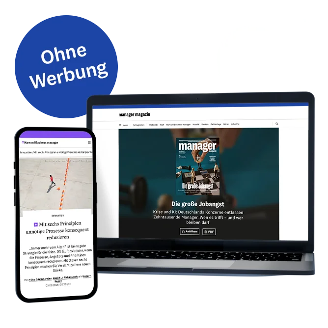 Alle Inhalte auf manager-magazin.de werbefrei lesen