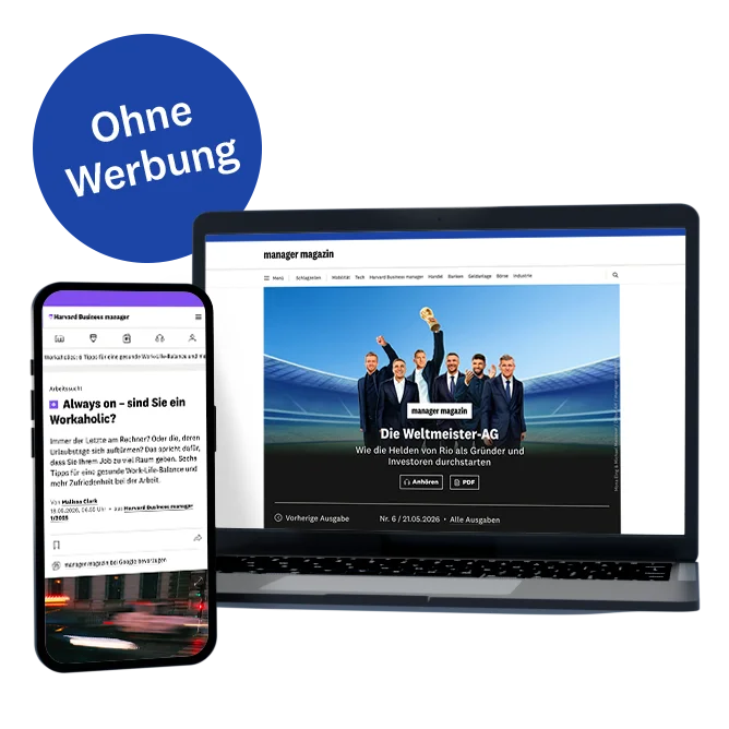 Alle Inhalte auf manager-magazin.de werbefrei lesen