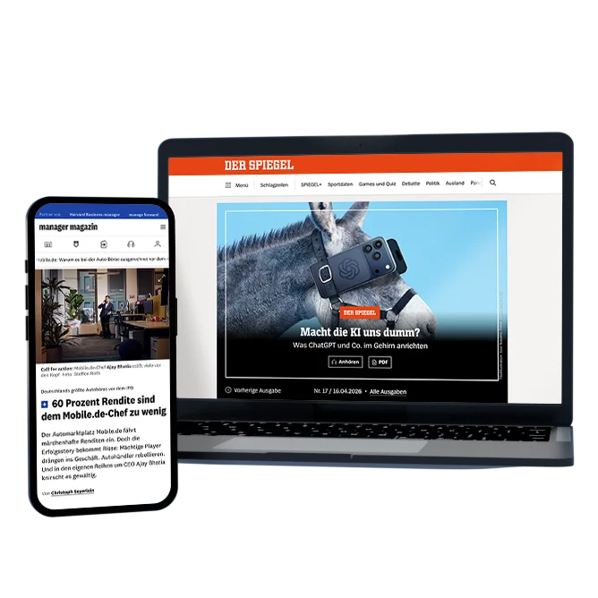 Alle Vorteile von SPIEGEL+ und manager+ in einem Abo