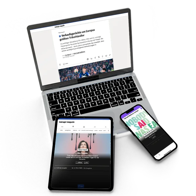 manager+ auf verschiedenen Geräten lesen