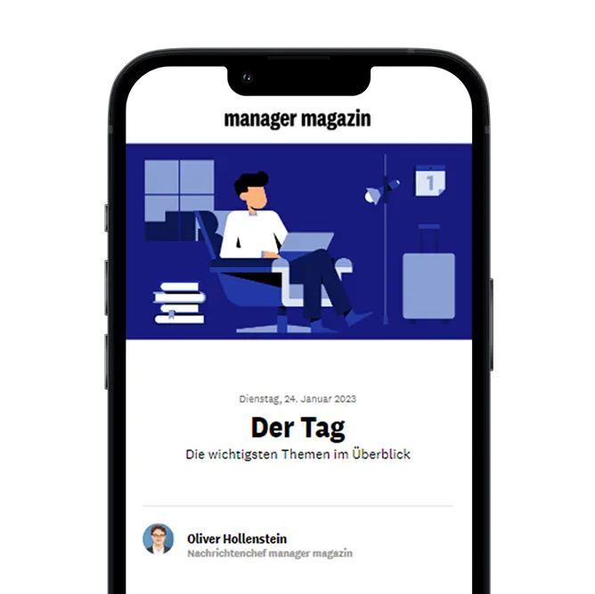 Im Newsletter "Der Tag" erhalten Sie die wichtigsten Wirtschaftsnews des Tages. 